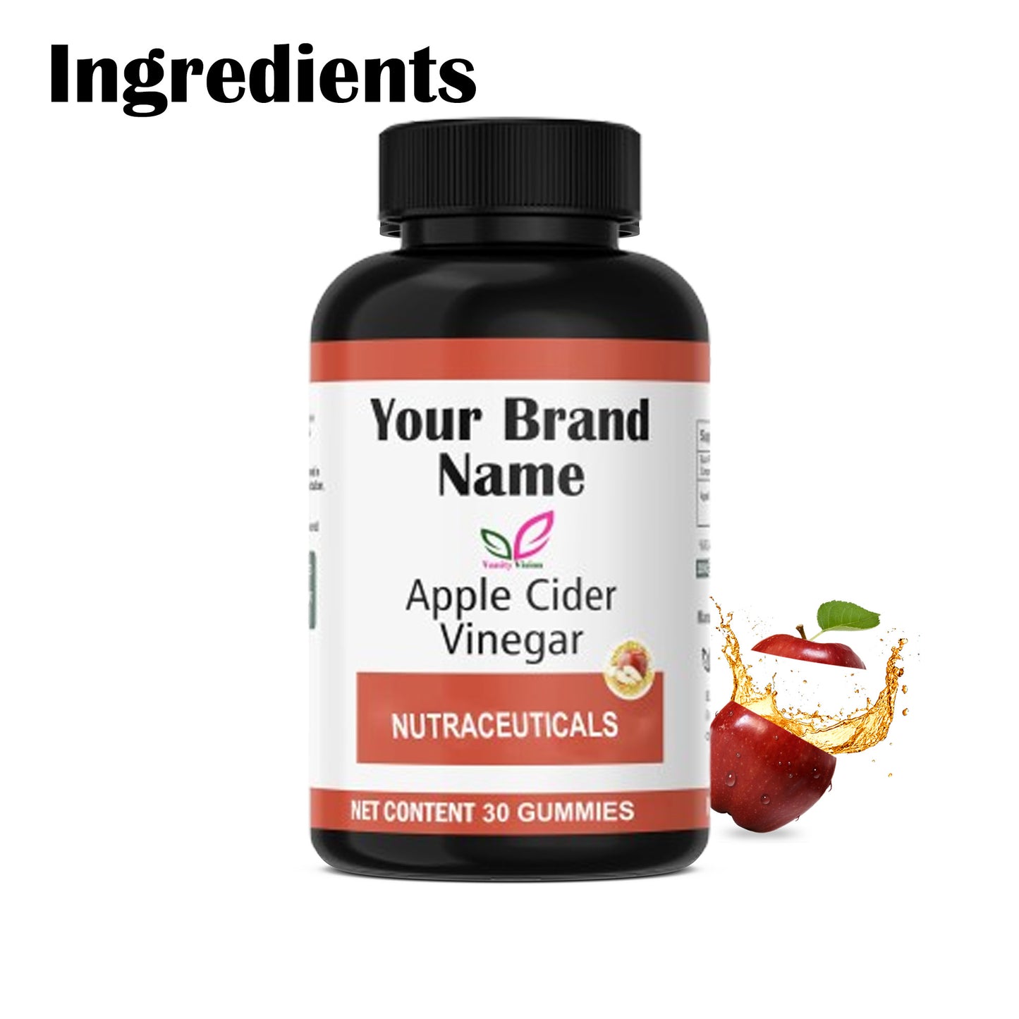 Apple Cider Vinegar Gummies | Private Label | Custom Formula Packaging | Vanity Vision