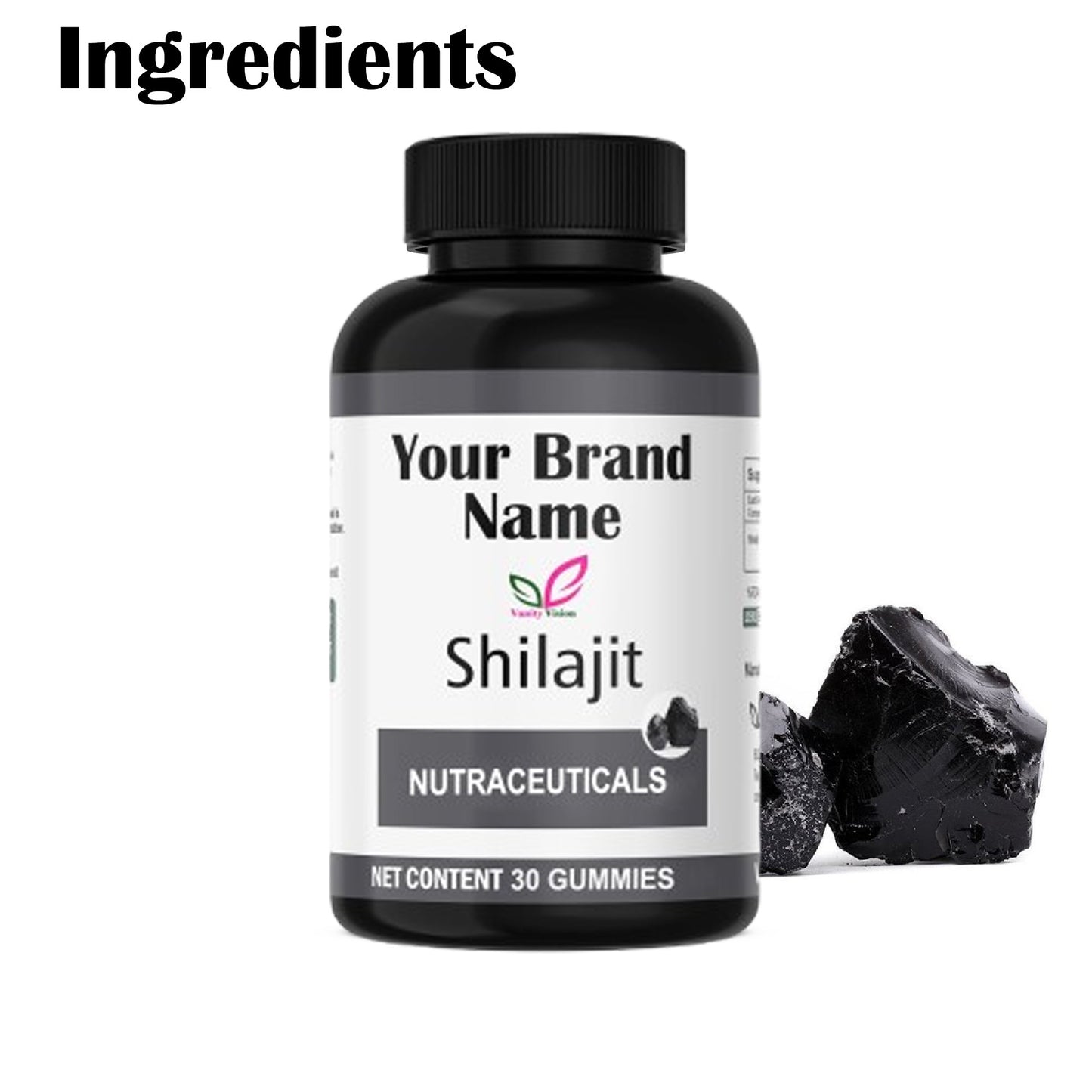 Shilajit Gummies 30 Count | Energy Stamina Support | Vanity Vision