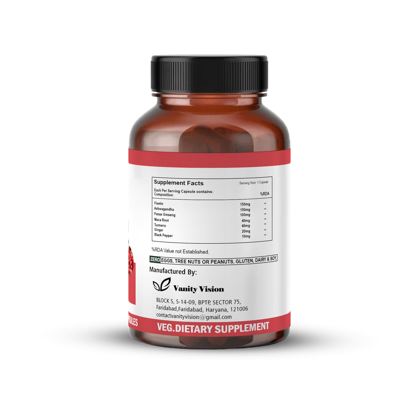 Fisetin 500mg - Powerful Antioxidant Support, 150 Capsules