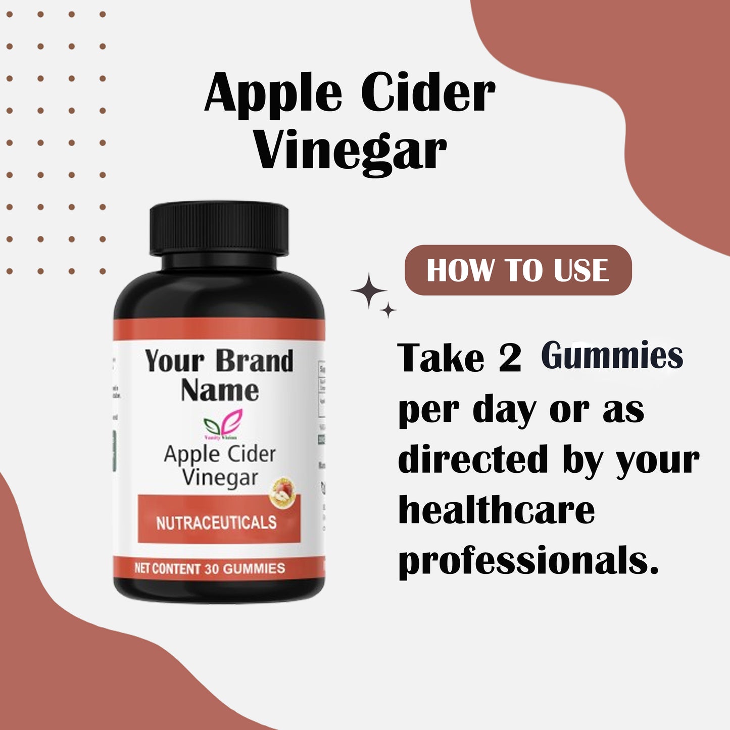 Apple Cider Vinegar Gummies | Private Label | Custom Formula Packaging | Vanity Vision