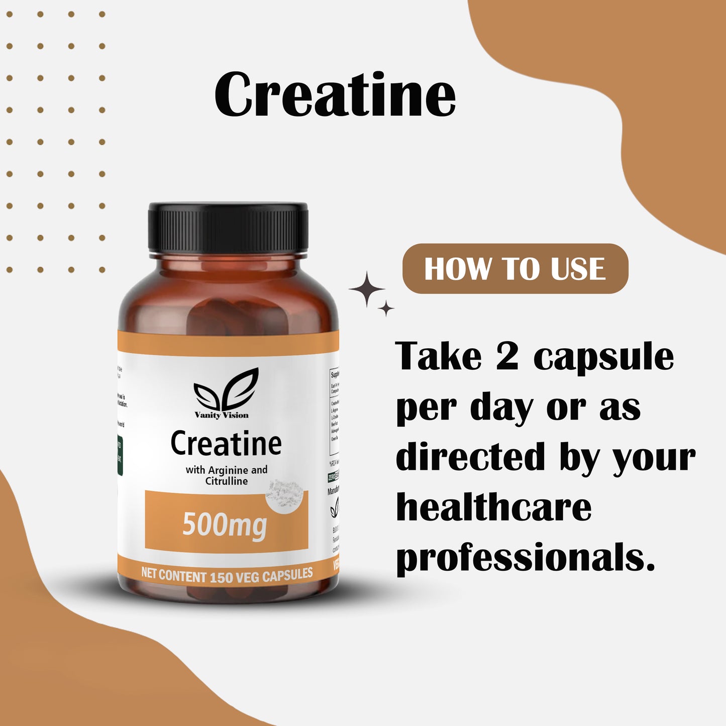 Creatine 500mg -150 capsules ina pack