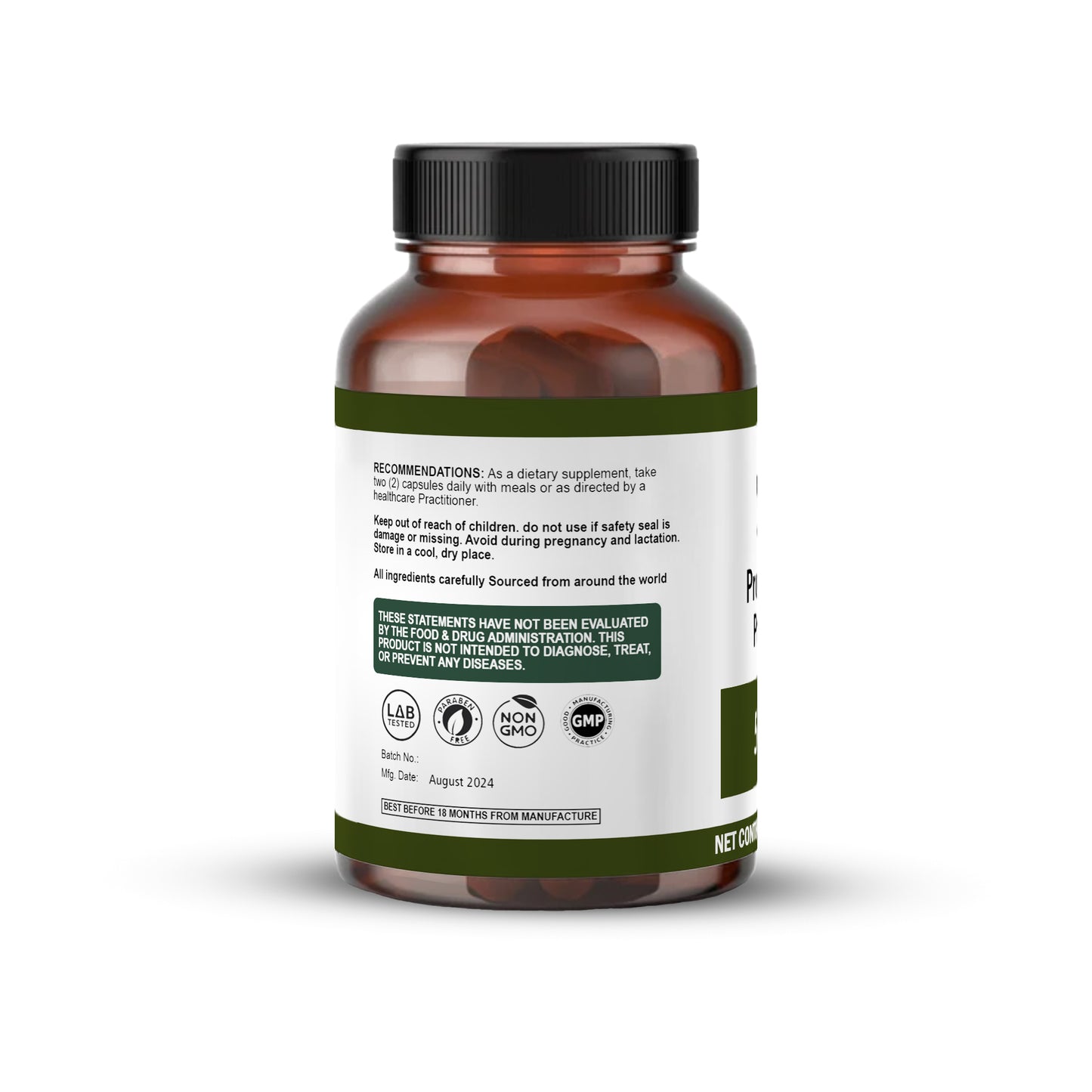 Probiotic + Prebiotic 500mg 150 Capsules – Supports Gut Health & Digestive Balance