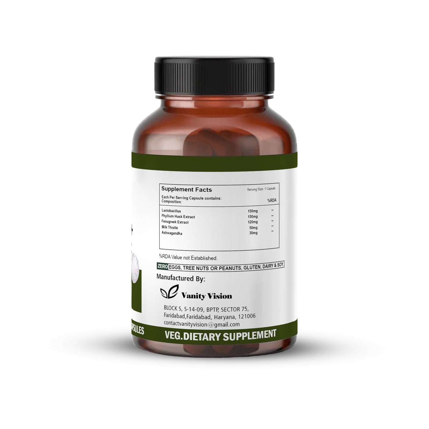 Probiotic + Prebiotic 500mg 150 Capsules – Supports Gut Health & Digestive Balance