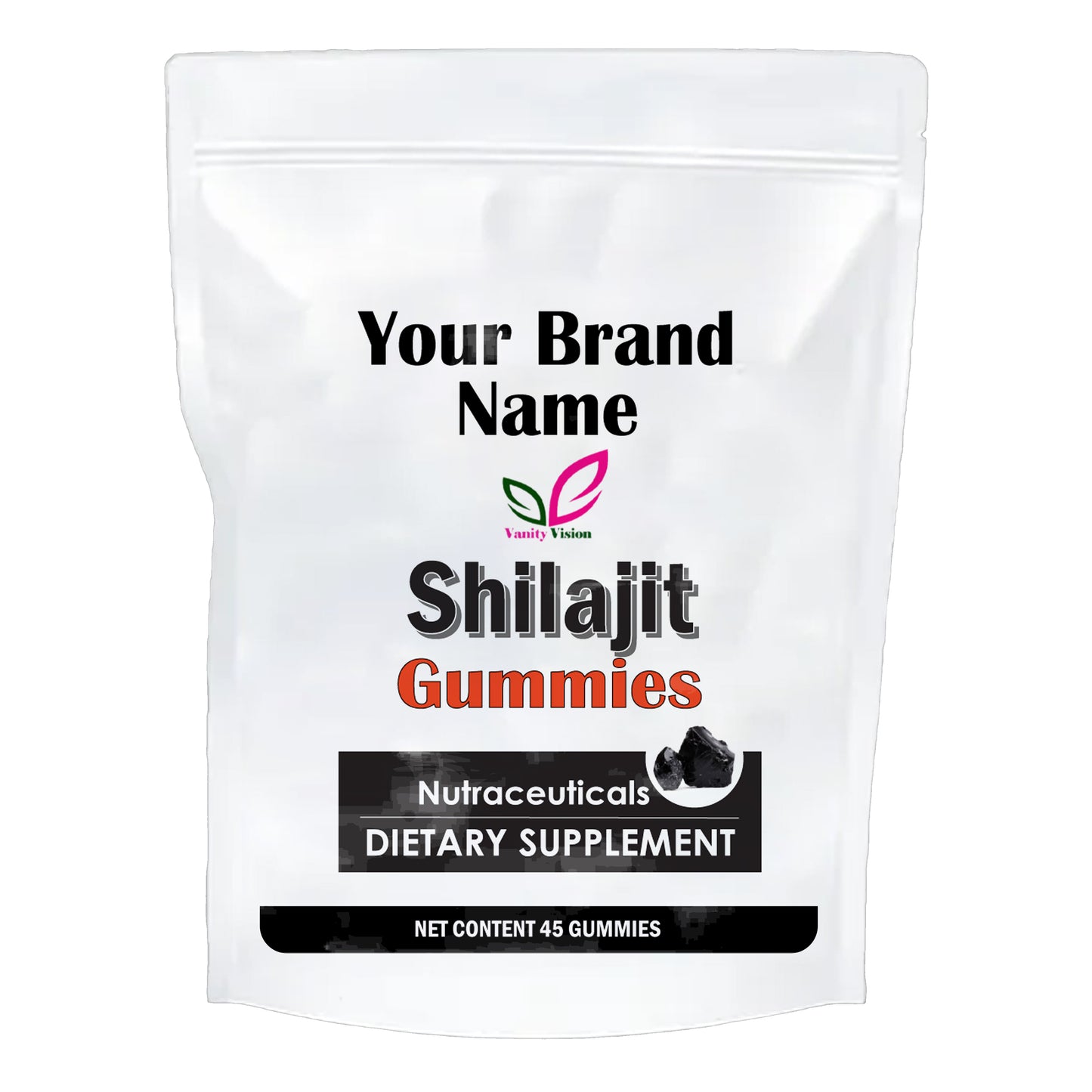 Shilajit Gummies 45 Count | Vitality & Energy Support | Private Label | Vanity Vision