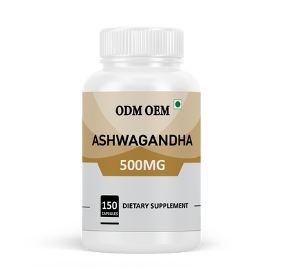 Ashwagandha 500mg Capsules - Natural Stress Relief, Vitality Boost