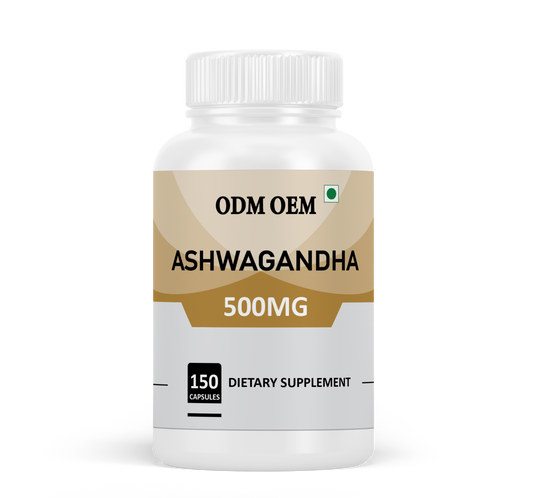 Ashwagandha 500mg Capsules - Natural Stress Relief, Vitality Boost