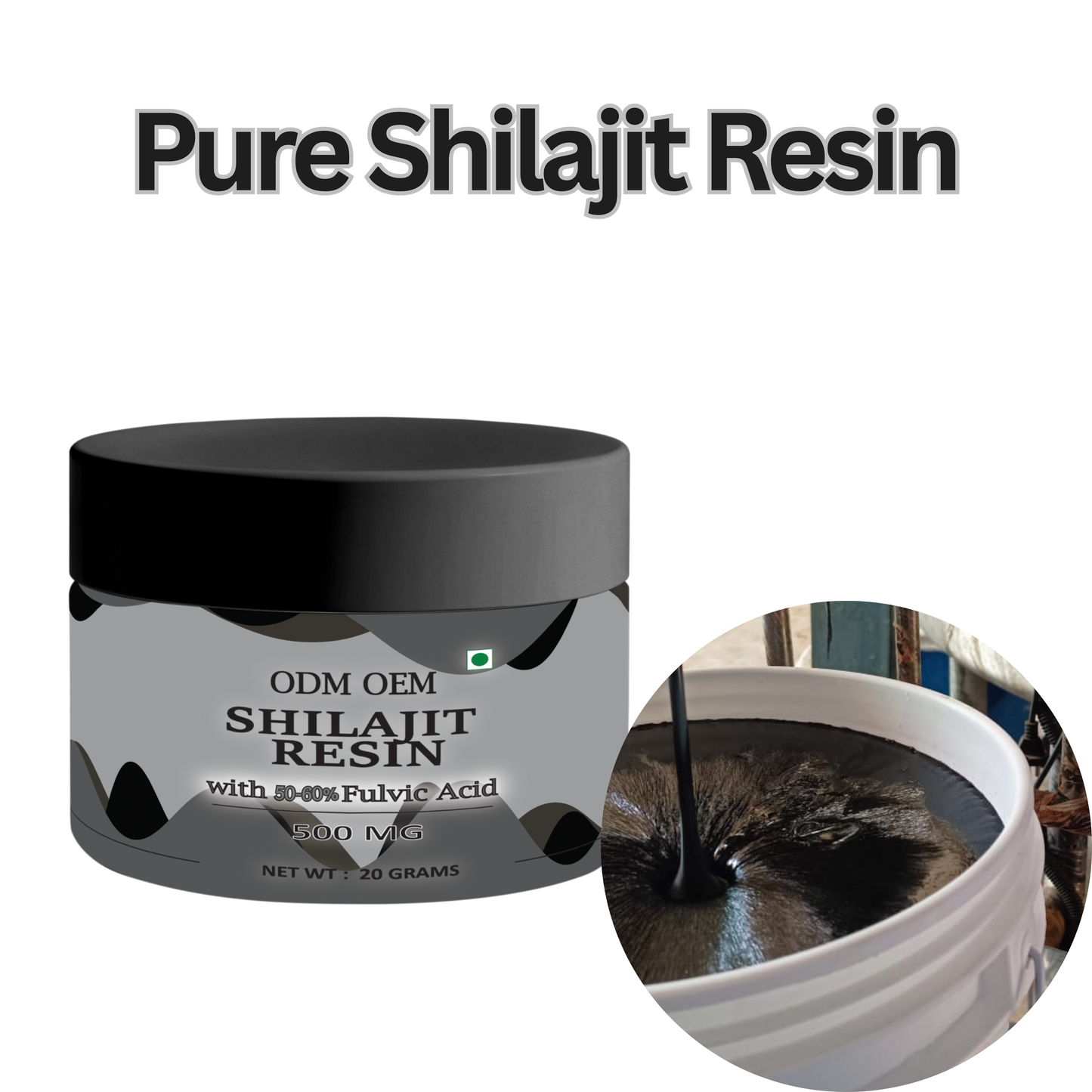 Shilajit Resin 50-60% Fulvic Acid ODM OEM