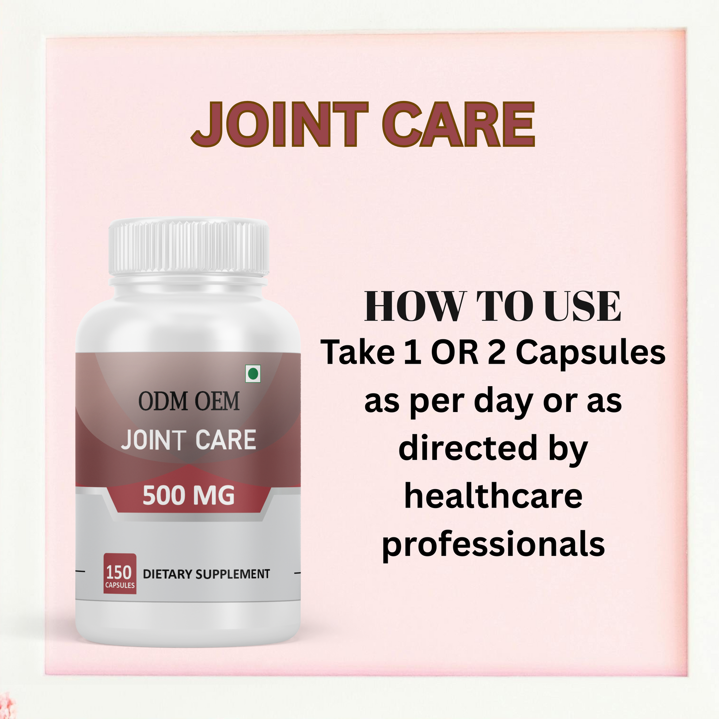 Joint Care 500mg Capsules – Advanced Support for Joint Health, Flexibility, and Comfort