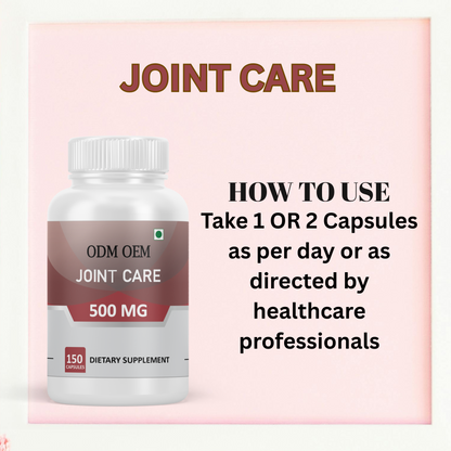 Joint Care 500mg Capsules – Advanced Support for Joint Health, Flexibility, and Comfort