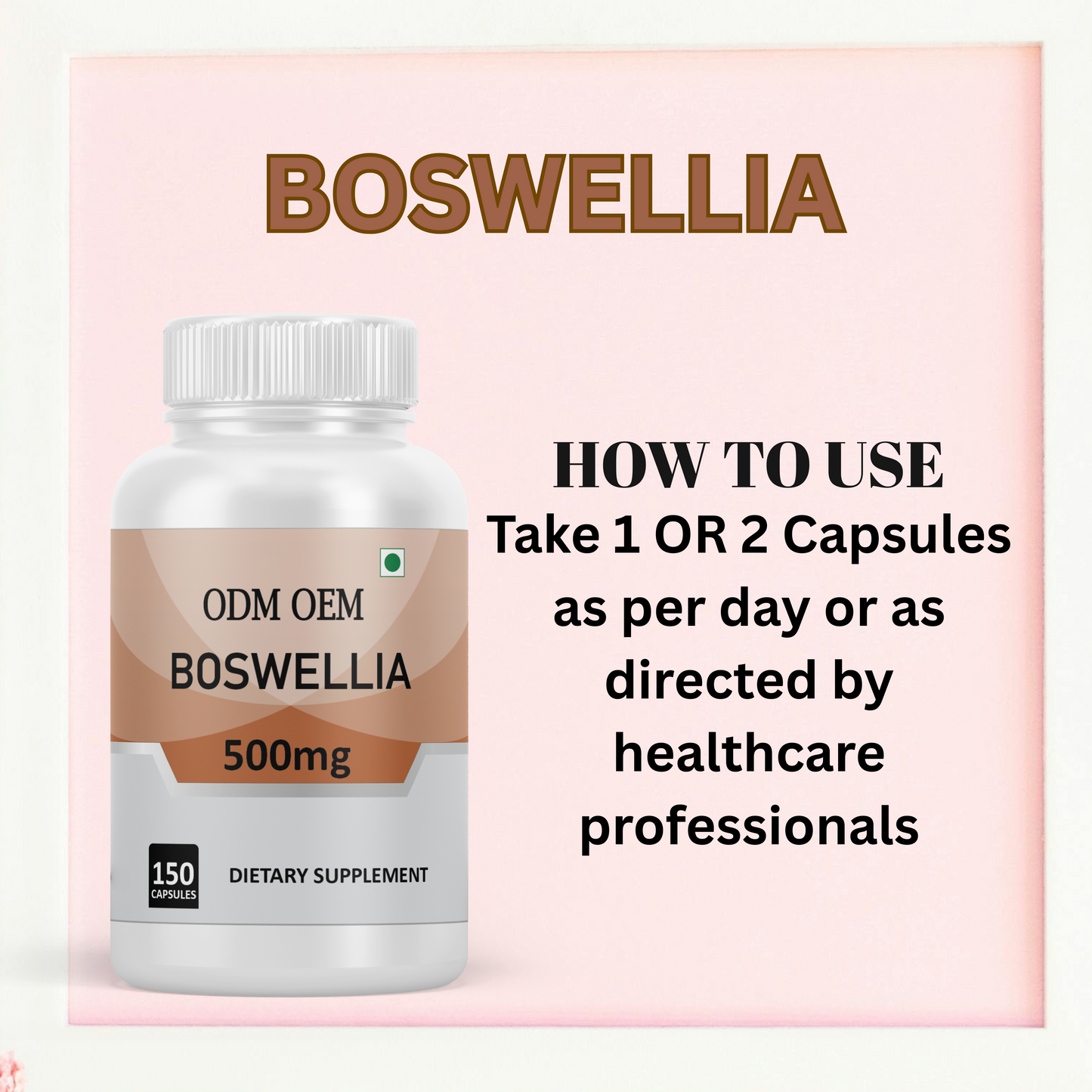 Boswellia 500mg Capsules: Herbal Supplement for Joint Health and Wellness