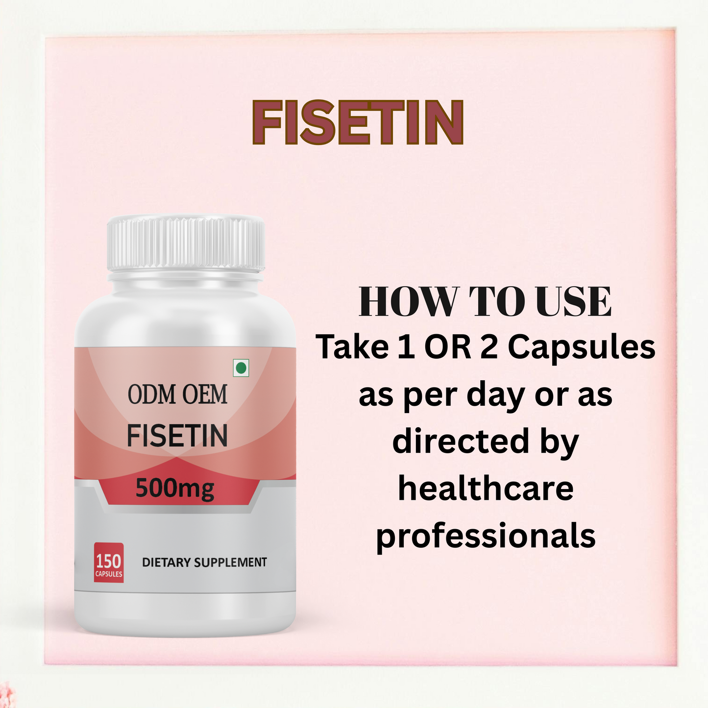 Fisetin 500mg - Powerful Antioxidant Support, 150 Capsules