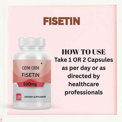 Fisetin 500mg - Powerful Antioxidant Support, 150 Capsules