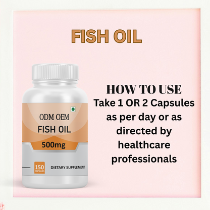 Fish Oil 1000mg Capsules – Premium Omega-3 for Heart, Brain, and Joint Health