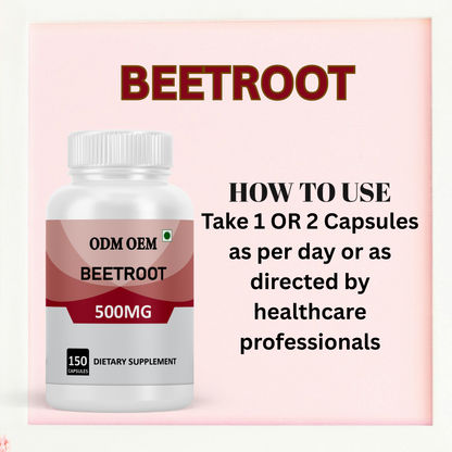 Beetroot 500mg Capsules: A Natural Source of Nutrients for Overall Wellness