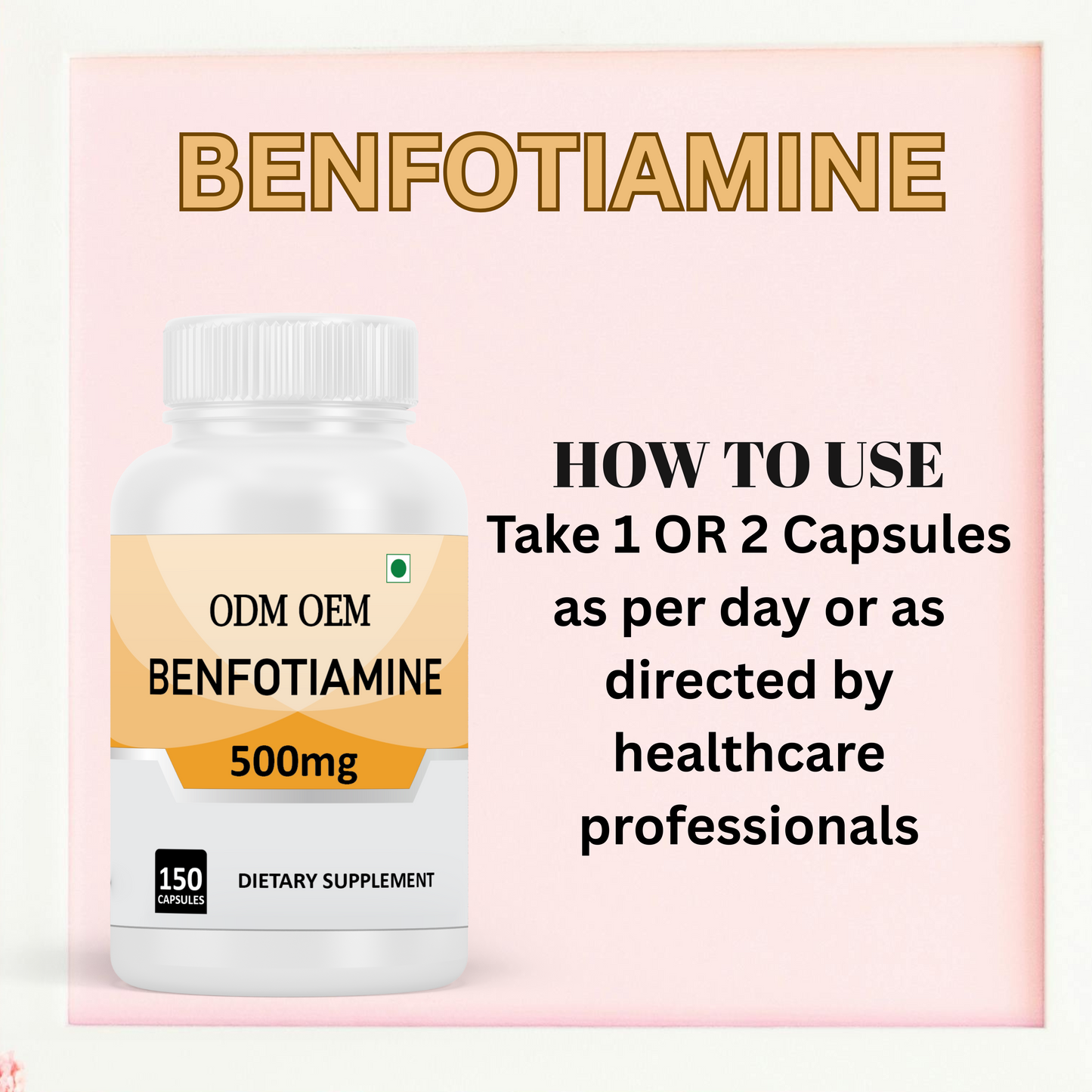 Benfotiamine 300mg Capsules- Advanced Support for Nerve and Metabolic Health