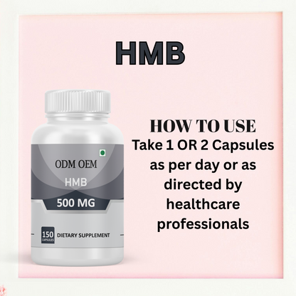 HMB 500mg Capsules – Support Muscle Strength, Recovery, and Fat Loss