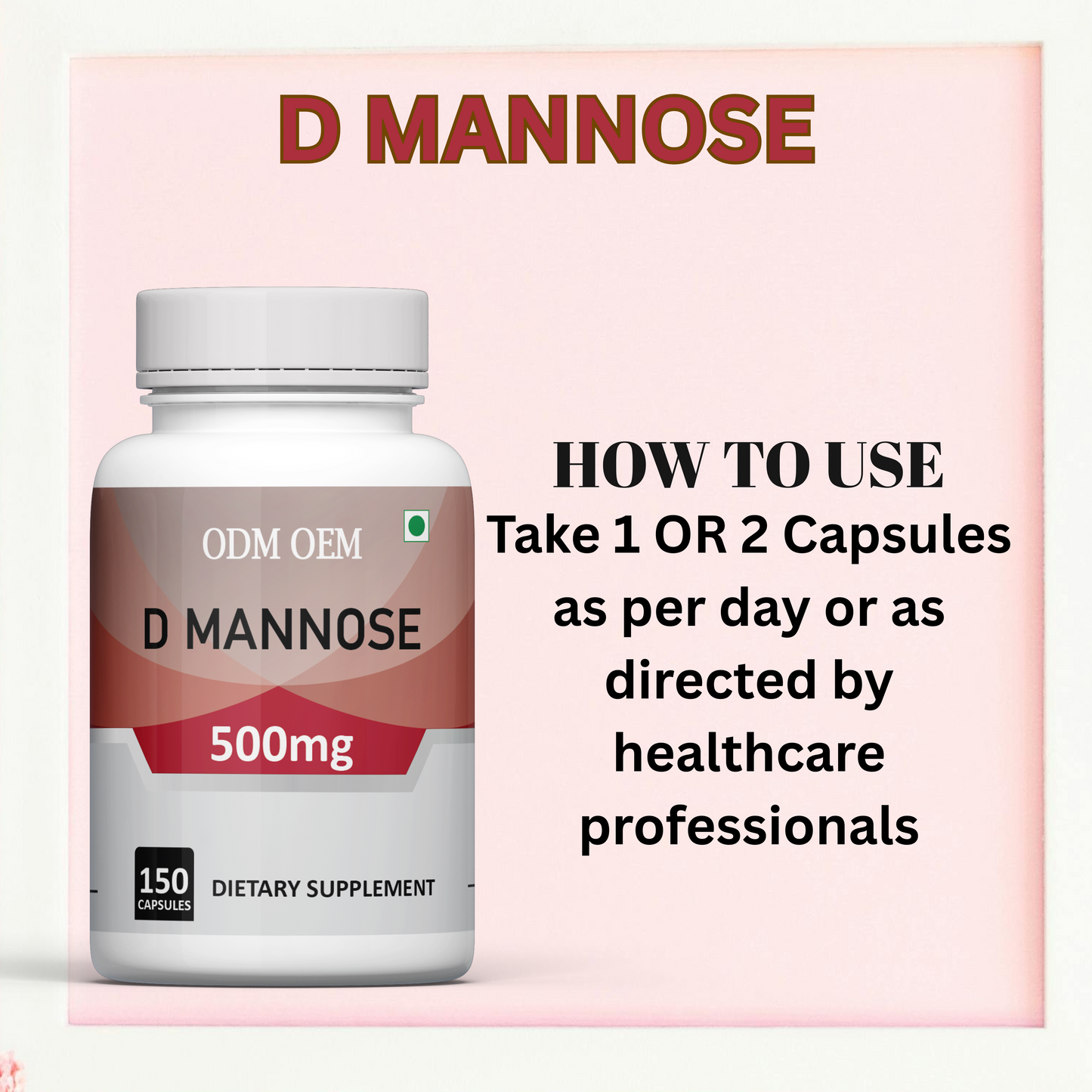 D-mannose 500mg -150 Capsules