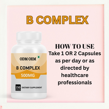 B Complex 500mg Capsules: A Balanced Formula for Daily Wellness