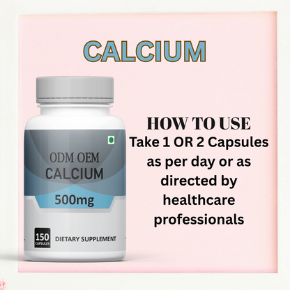 Calcium 500mg Capsules: Essential Mineral for Bone Health and General Wellness