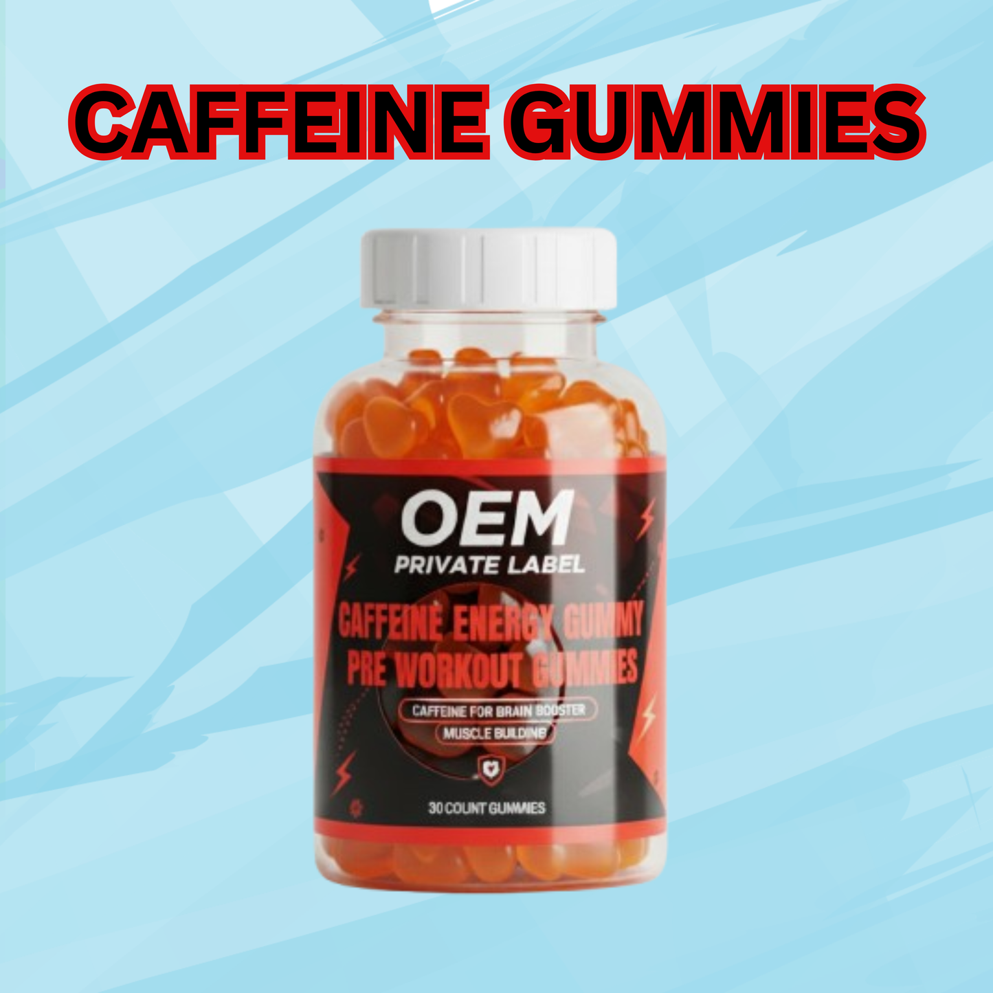 Caffeine Energy Gummies | Pre-Workout & Brain Booster Gummy