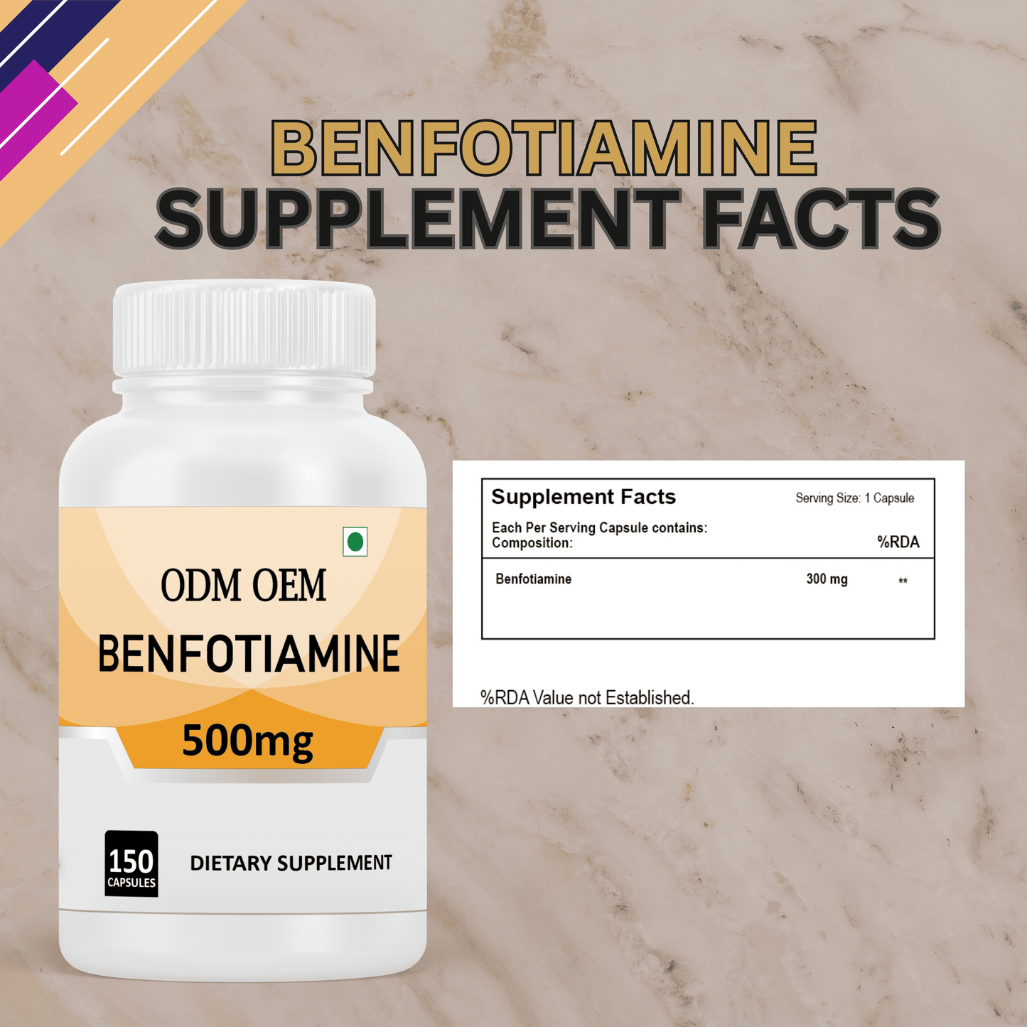 Benfotiamine 300mg Capsules- Advanced Support for Nerve and Metabolic Health