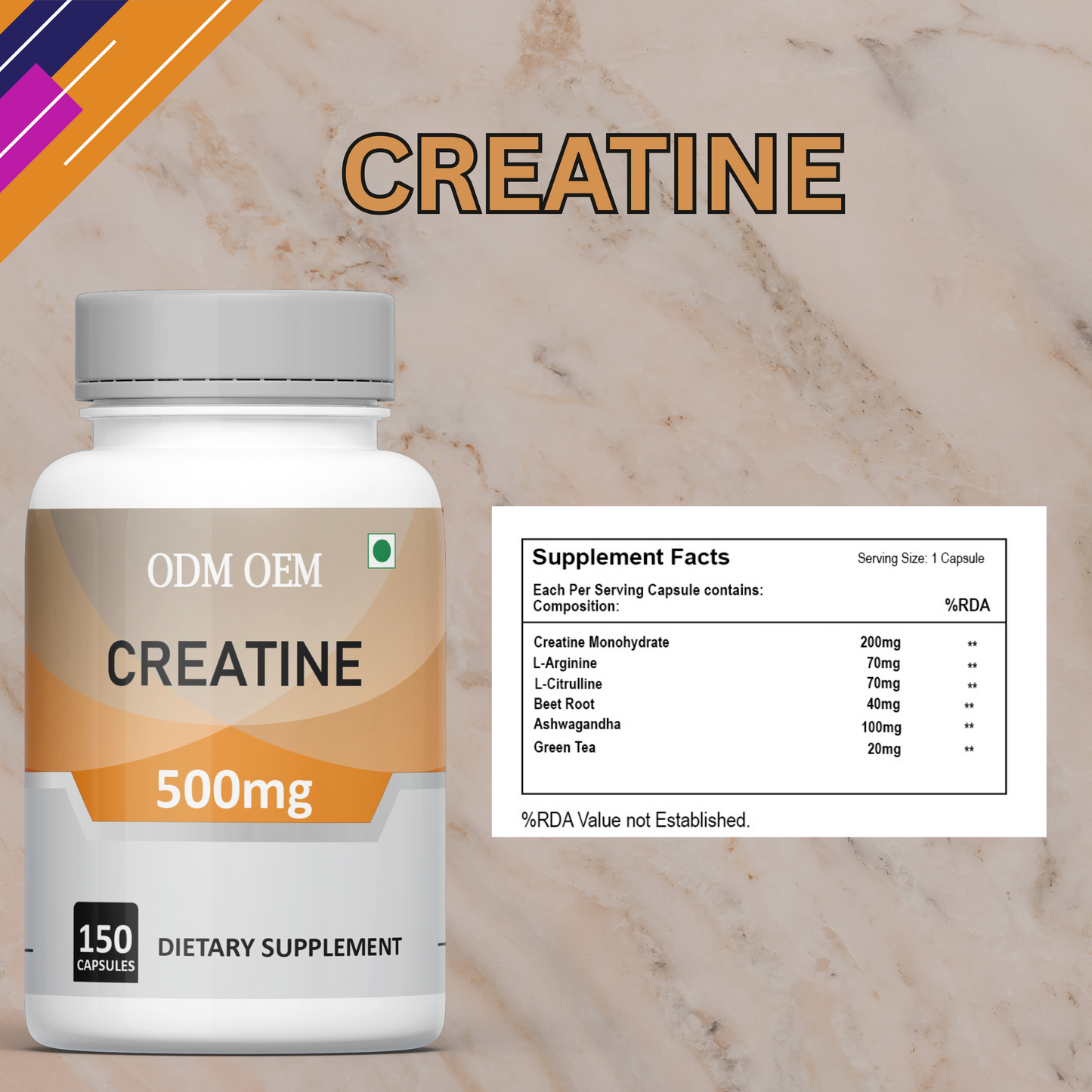 Creatine 500mg -150 capsules ina pack
