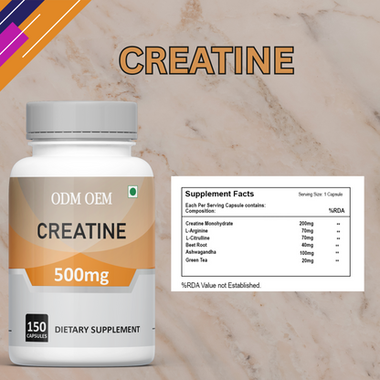 Creatine 500mg -150 capsules ina pack