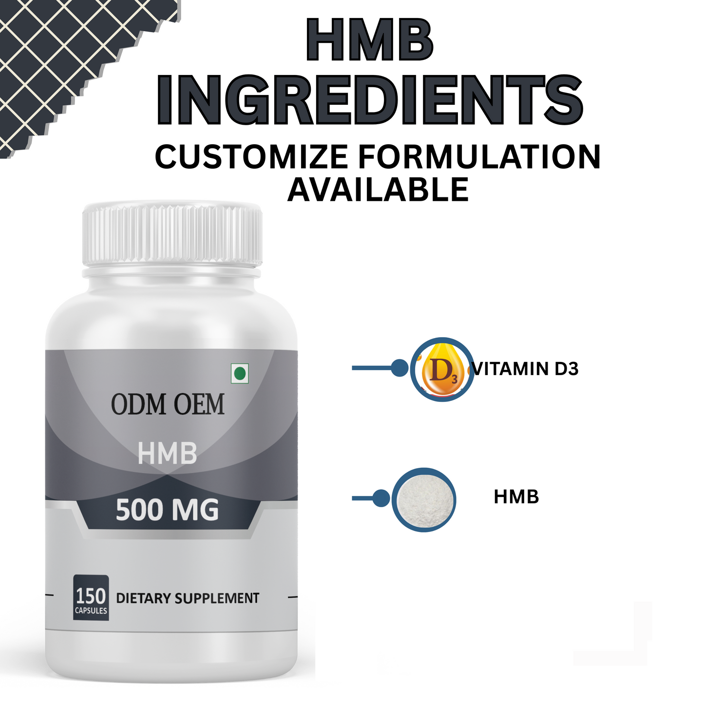 HMB 500mg Capsules – Support Muscle Strength, Recovery, and Fat Loss