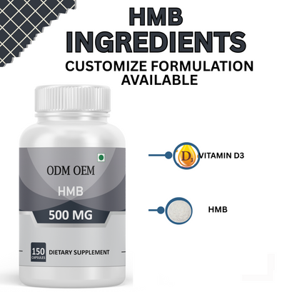 HMB 500mg Capsules – Support Muscle Strength, Recovery, and Fat Loss