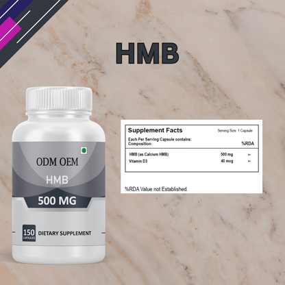 HMB 500mg Capsules – Support Muscle Strength, Recovery, and Fat Loss