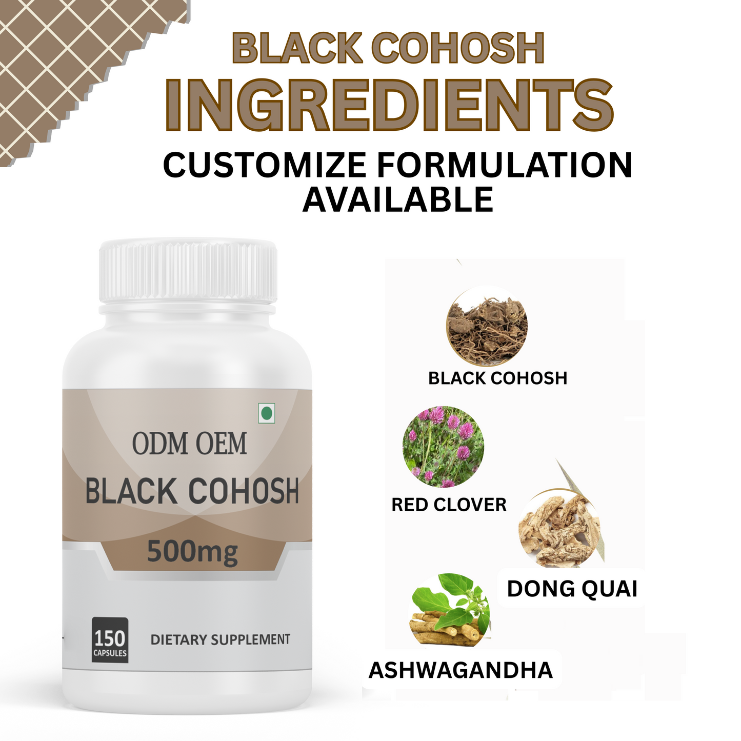 Black Cohosh 500mg Capsules: A Herbal Supplement for Women's Wellness