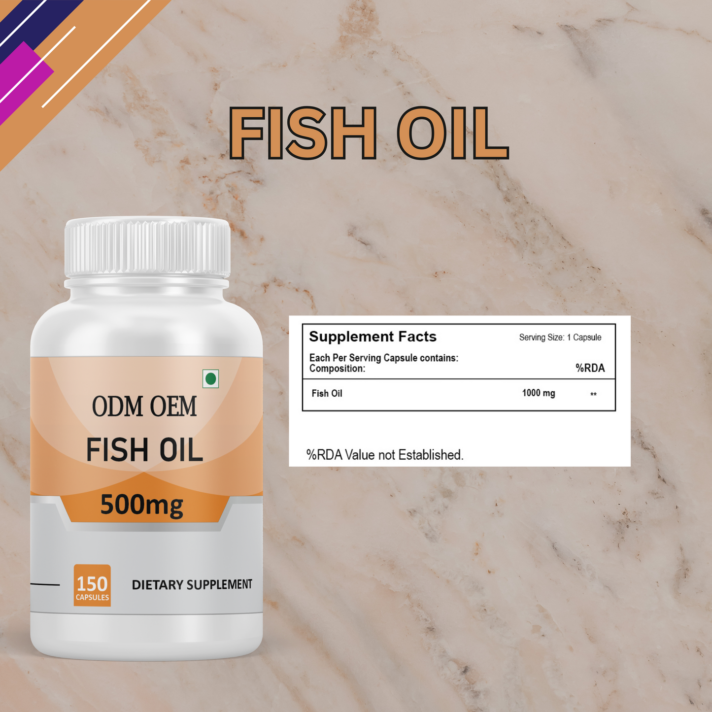 Fish Oil 1000mg Capsules – Premium Omega-3 for Heart, Brain, and Joint Health