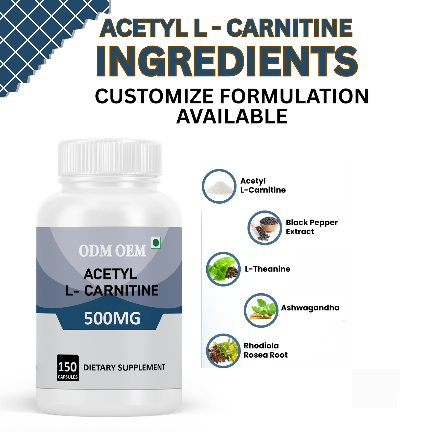 Acetyl L-Carnitine 500mg Capsules: May Help Support Mental Clarity and Energy – 150 Capsules