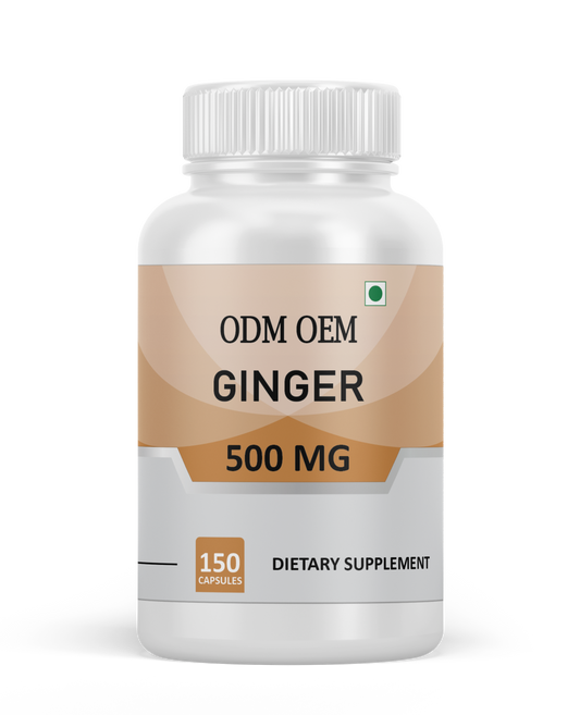 Ginger 500mg Capsules – Natural Digestive Support, Anti-Inflammatory, and Immune Booster