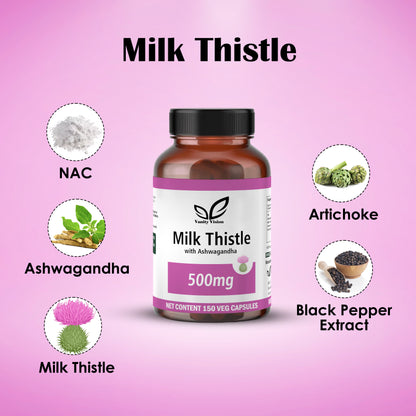 Milk Thistle 500mg - Standardized Extract for Liver Support, 150 Capsules