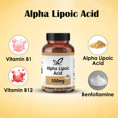 Alpha Lipoic Acid 500mg Capsules: Antioxidant-Rich Formula for General Wellness