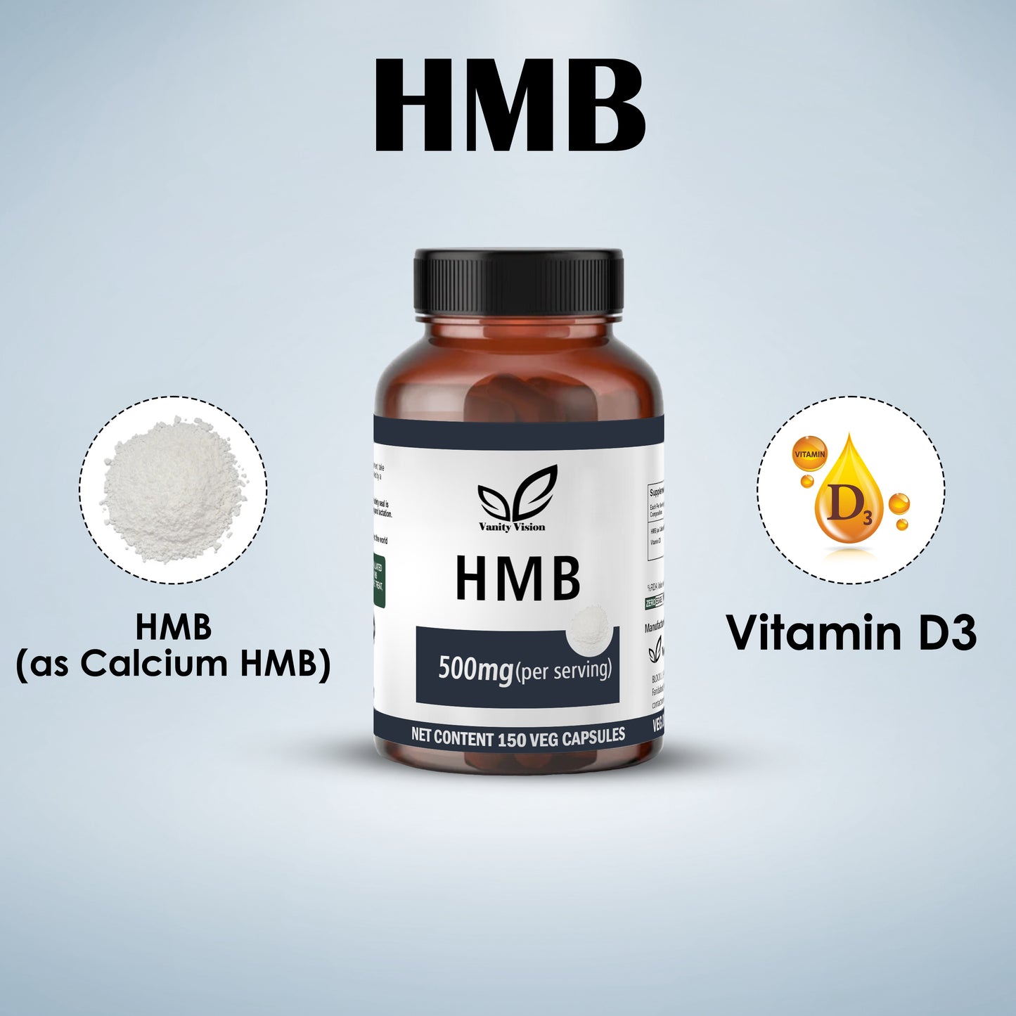 HMB 500mg Capsules – Support Muscle Strength, Recovery, and Fat Loss