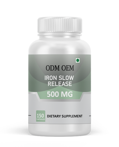 Iron Slow Release 500mg Capsules: Gentle and Effective Iron Supplement for Your Health
