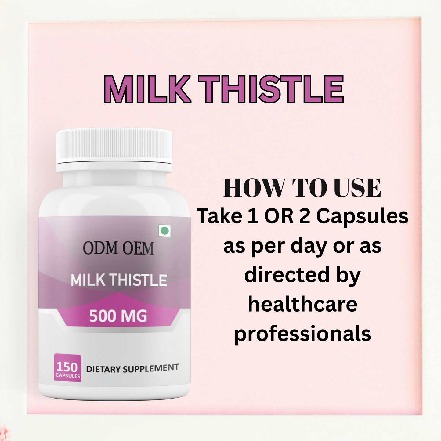Milk Thistle 500mg - Standardized Extract for Liver Support, 150 Capsules