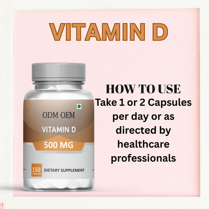 Vitamin D 10mcg Capsules – Supports Bone Health & Immune Function