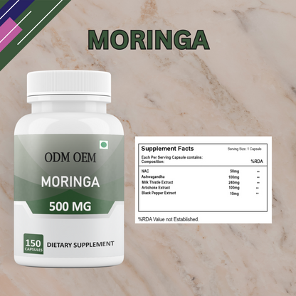 Moringa 500mg Capsules: A Natural Powerhouse for Your Health and Wellness