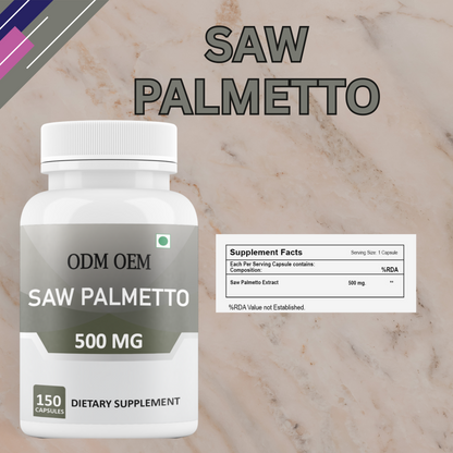 Saw Palmetto 500mg Capsules: A Natural Solution for Prostate and Hair Health