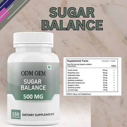 Sugar Balance 500mg Capsules: A Natural Approach to Healthy Blood Sugar Levels