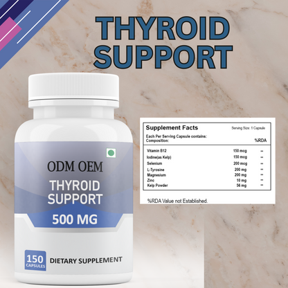 Thyroid Support 500mg Capsules: Nourish Your Thyroid, Boost Your Health