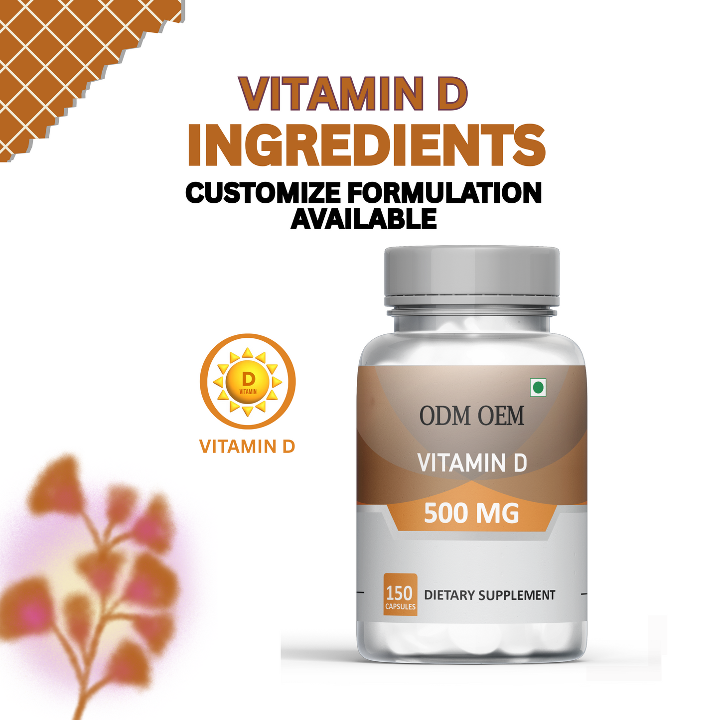 Vitamin D 10mcg Capsules – Supports Bone Health & Immune Function