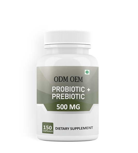 Probiotic + Prebiotic 500mg 150 Capsules – Supports Gut Health & Digestive Balance