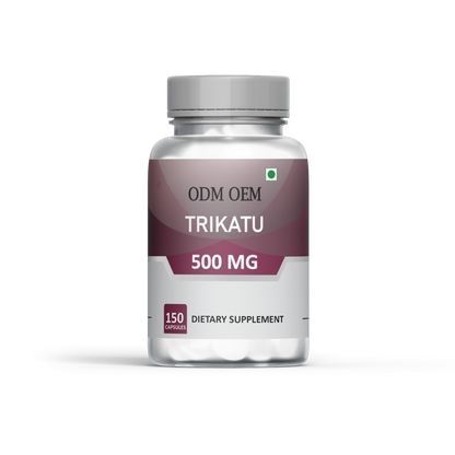 Trikatu 500mg Capsules: Herbal Formula for Digestive and Metabolic Wellness