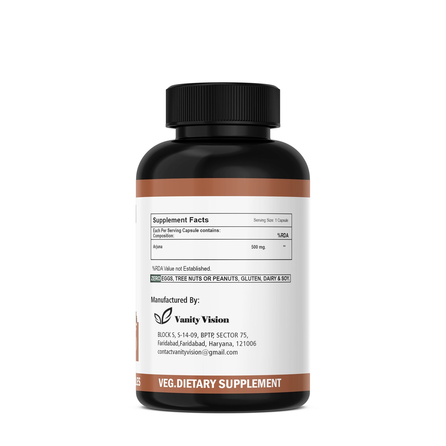 Arjuna 500mg Capsules – Natural Heart Health Supplement for Circulation, Blood Pressure, and Cardiovascular Support