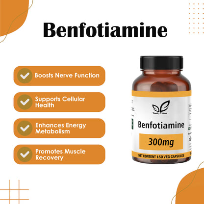 Benfotiamine 300mg Capsules- Advanced Support for Nerve and Metabolic Health