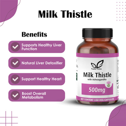 Milk Thistle 500mg - Standardized Extract for Liver Support, 150 Capsules